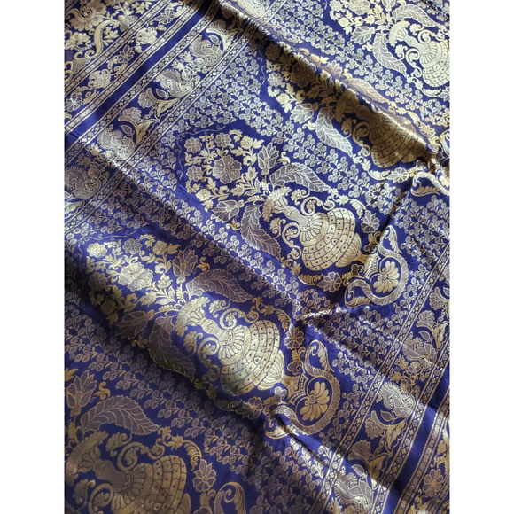 Women Pure Silk Kanjivaram Saree Handloom Wedding Festive Designer - Picture 12 of 16